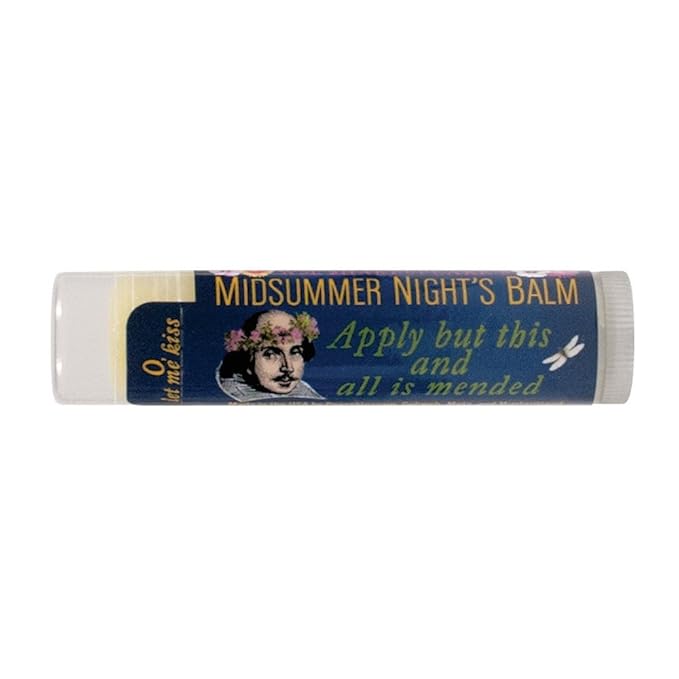 Shakespeare's Midsummer Night's Lip Balm Tube, Cherry Flavored - Cruelty-Free and Made in the USA from Natural and Imported Ingredients