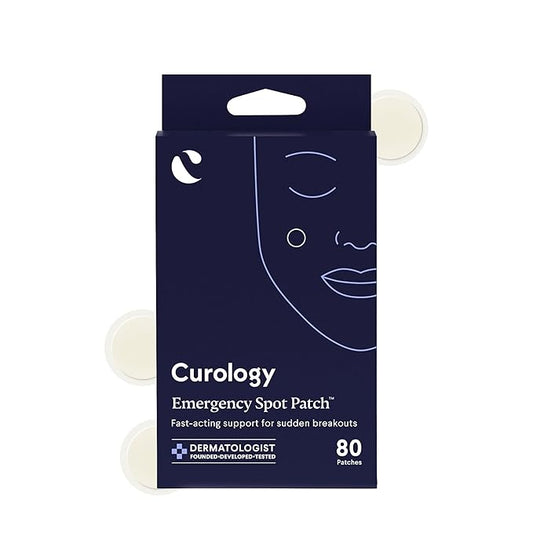 Curology Emergency Spot Pimple Patches for Face, Hydrocolloid Pimple Patches Fast-Acting, 80 Count