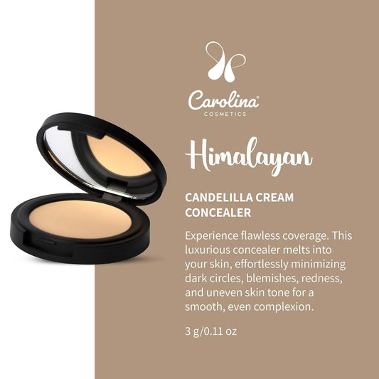 Candelilla Cream Concealer in Himalayan Color - Vegan, Non-GMO - Minimizes Dark Circles, Blemishes & Uneven Skin Tone - 0.11 oz