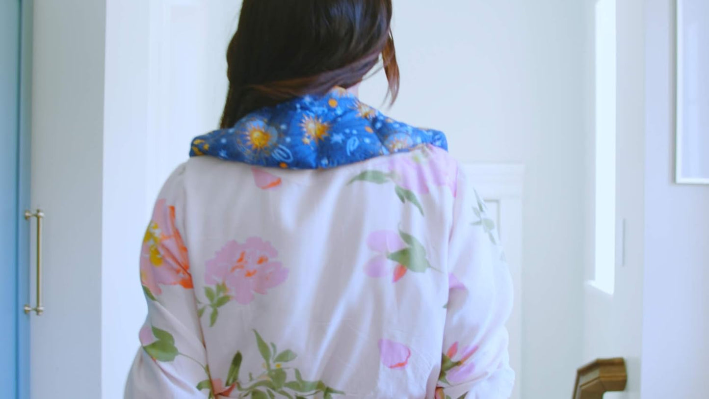 Nature's Approach Herbal Neck Wrap Microwavable Shoulder Wrap Cotton Organic Heating Pad - Cold Therapy Pain Relief for Muscle Tension Stress Reduction (Shoulder Wrap Angel)