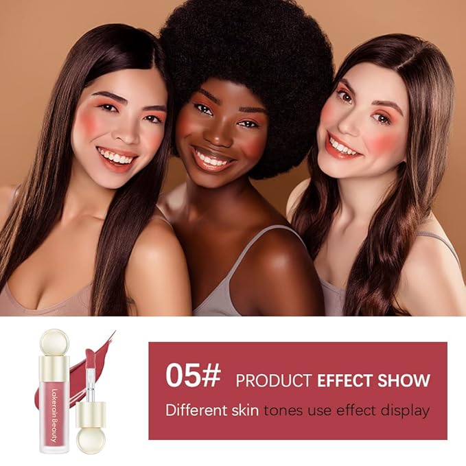 Soft Velvet Liquid Blush Face Makeup Matte Cream Blush for Cheek Weightless,Long-Lasting,Natural-Looking,Smudge Proof,Dewy Finish Skin Tint Blush Makeup(#05)