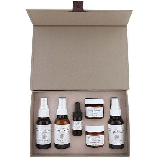 Natural Rejuvenating Treatment Kit | Organic, Cruelty-Free, Non-Toxic | Rejunivate + Tone with Cleansing Milk, Rose Water, Epi-Peel, Repair Balm, Body Oil, Serum (6 Piece Set)