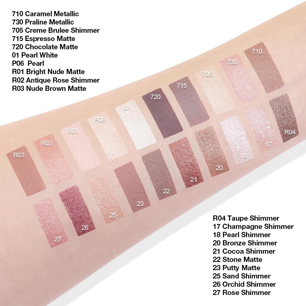 Kaely Single Cream Eyeshadow Pot, Bronze Shimmer Eye Shadow for Older Women High Pigmented Waterproof, Natural Eyeshadow Palette Makeup Brightener, sombras en crema para ojos, Blendable, 20