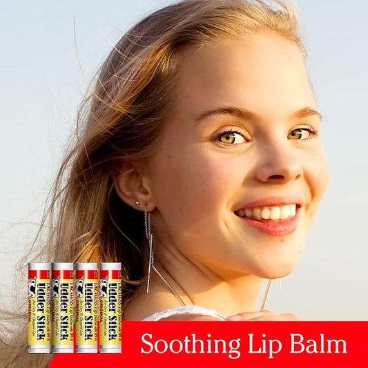 Original Udder Stick SPF Lip Balm, Soothing Moisturizer Sun Screen Balm for Dry Lips with Jojoba, Beeswax & Shea Butter, Total Lip Care, Hydration & Repair, Vanilla Flavor, 4 Pack
