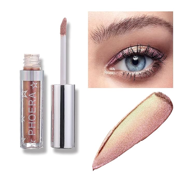 Glitter Eyeshadow，Makeup For Eyes Liquid Shimmer Sparkle Glow Light Colors Pencil Stick Shiny Long Lasting Waterproof Shining Eye Shadow Sets Metallic Pigments Metals Gloss Sparkling Pen Kit (A112)