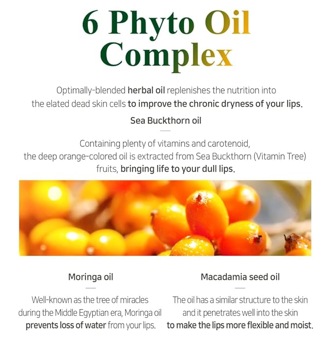 PETITFEE Sleeping Lip Mask Sea Buckthorn Oil 0.53 Oz. | Day & Night Lip Balm, Overnight Lip Mask, Lip Treatment for Dry & Crack Lips, Deep Moisturizing with Vitamin E, Shea Butter, 6 Phyto Oil Complex