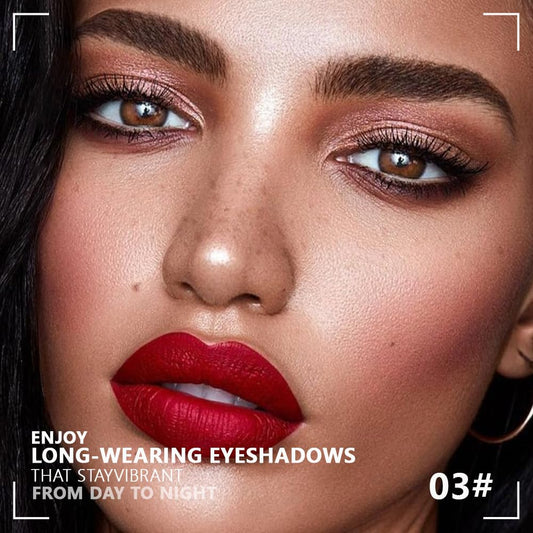 evpct Cream Eye Shadow Palette Makeup for Older Women, Beige Nude Antique Rose Cocoa Brown Taupe Mauve Metallic Shimmer Glitter Matte Eyeshadow Quad Palette Creme Eye Brightener Makeup, Smudge Proof