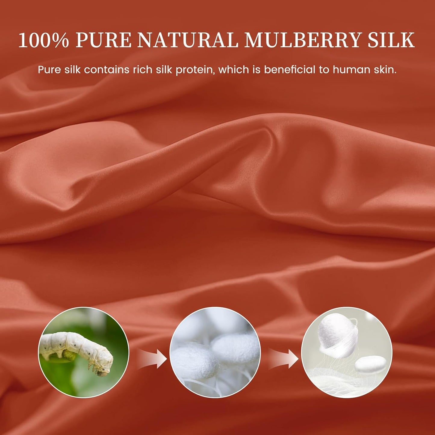 THXSILK 100% Mulberry Silk Sleep Mask, 6A Grade 25 Momme Eye Mask for Sleeping, Color-Blocking Blindfold, Soft Silk Eye Cover for Women, Men, Travel, Nap, Airplane(4×9inches, Bronze)