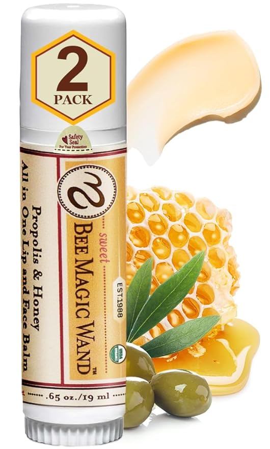 Medicine Mama's Sweet Bee Magic Organic Lip Balm Chapstick, 0.65 oz, 2 Count