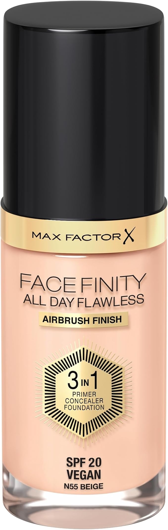 Max Factor Facefinity All Day Flawless 3 In 1 Foundation SPF 20, No. 55 Beige
