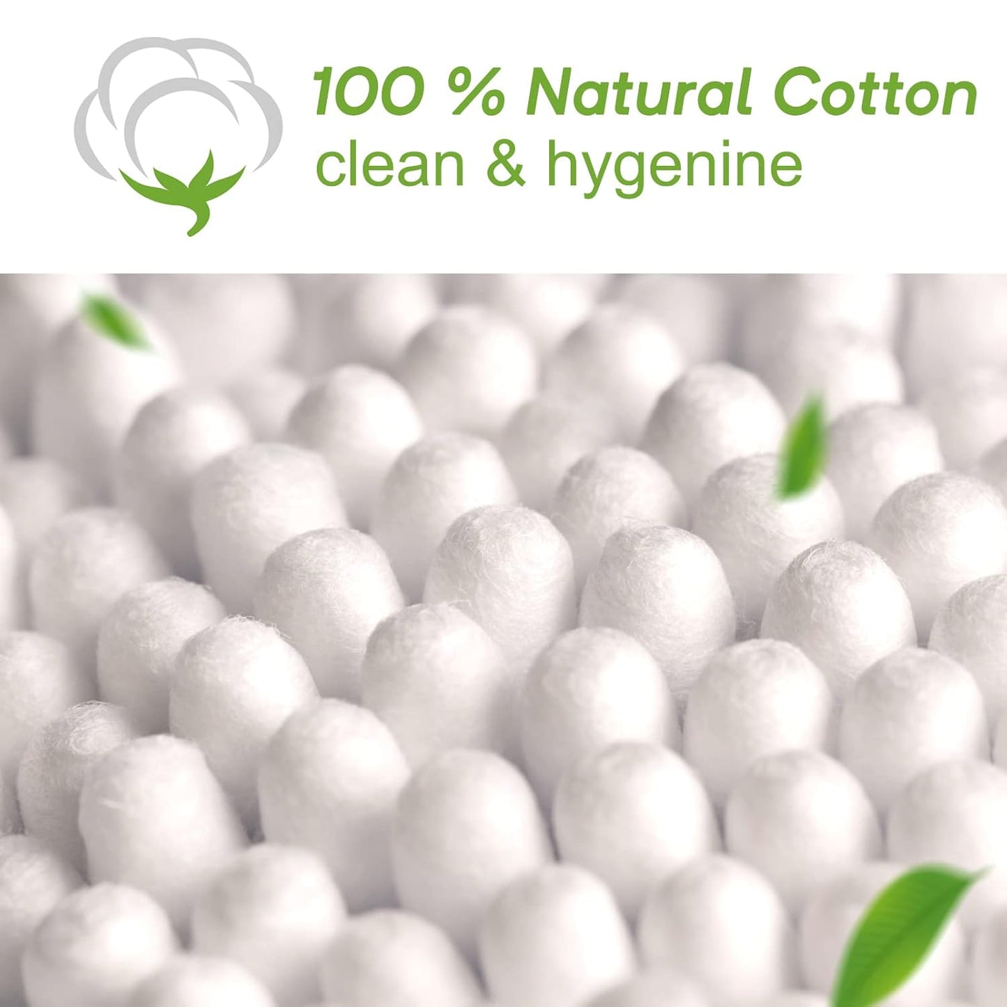 eyxformula 1000 Count Organic Cotton Swabs, Double Tips Biodegradable Cotton Buds with Sturdy Bamboo Sticks for Ear Cleaning, Makeup, Hygiene, Beauty, Pet Care, Arts & Crafts, Household Cleaning