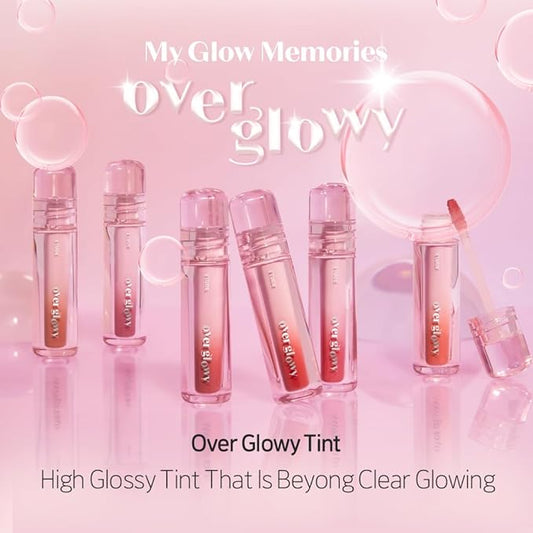 ETUDE Over Growy Lip Stain Tint, Mudder Red, 0.1 oz (3 g), Lipstick, Glossy Finish, Highly Moisturizing, Melotint, Plush, Glossy, Volume, Vegan Certified