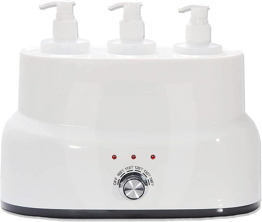 AMETHYST LAKE Oil Warmer Dispenser, Plug-in Electric Warmer Oil Dispenser, 3-Bottles Lotion Warmer, Message Oil Heater for Home & Professional Spa Supplies.