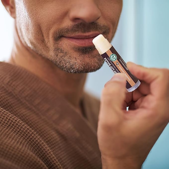 SPF Lip Balm 4-Pack by Earth's Daughter - Lip Sunscreen, SPF 15, Organic Ingredients, Coconut Flavor, Beeswax, Coconut Oil, Vitamin E - Hypoallergenic, Paraben Free, Gluten Free, New