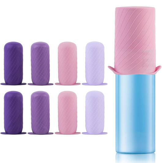 Bottle Covers for Travel, Leak Proofing, Travel Size Container Silicone toiletry sleeves, Leak Locks Travel Accessories for Shampoo Wash Body Bottles and other beauty and personal care(8pcs)