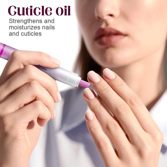 Upgrade 3-in-1 Nail Care Pen, 2025 Cuticle Pusher with Ceramic Tip for Hangnails, Dry & Damaged Nails, Nail Cuticle Remover Pens, for Moisturize Strengthen Nails (2 PCS)