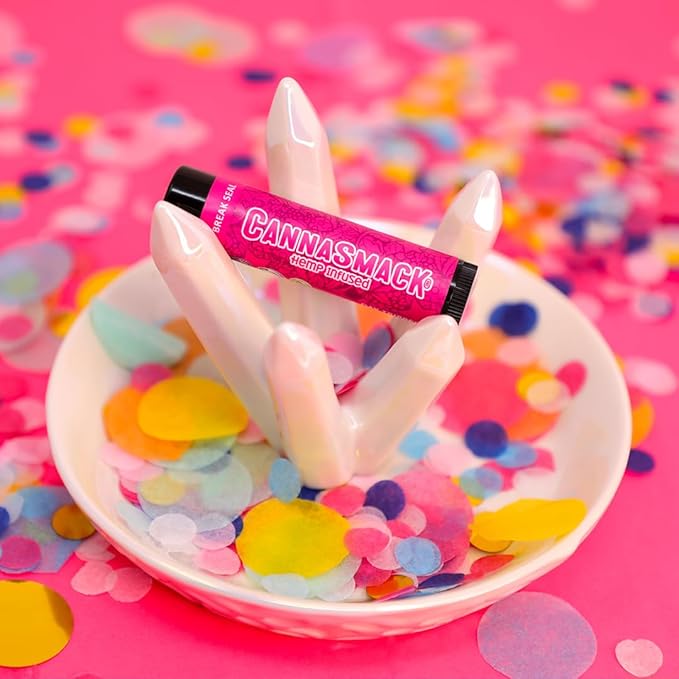 CannaSmack Natural Hemp Lip Balm - Sweet Mint Flavor - Besswax and Natural Botanical Extracs - Cooling & Moisturizing