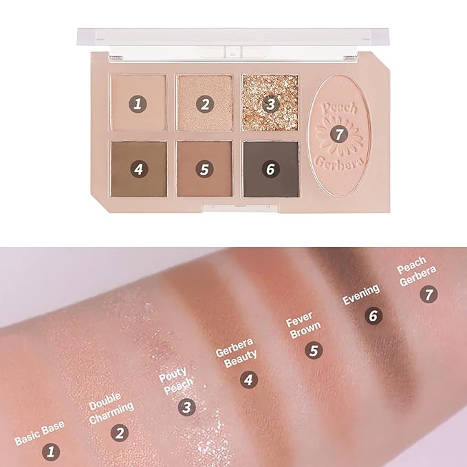 ETUDE Play Tone Eyepalette | From Eye To Cheeks | Palette With Easy Color Matching For All | Various Texture From Sheer Matte To Wet Glitters | K-beauty (Peach Gerbera)