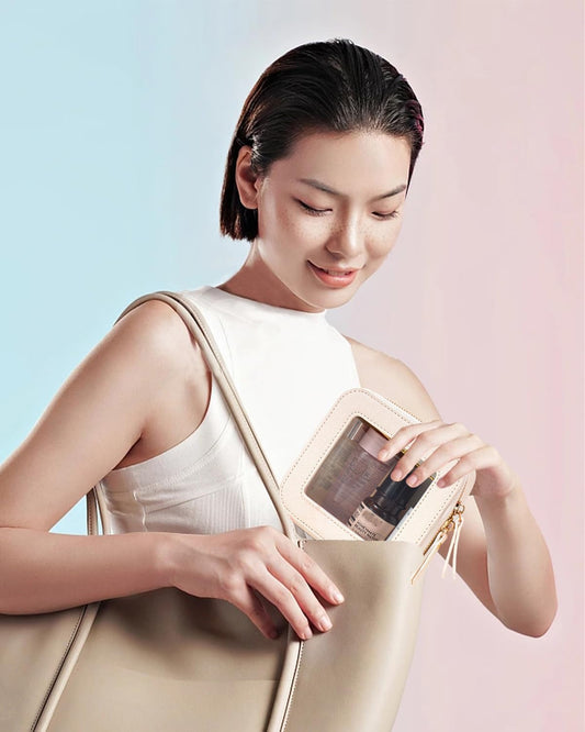 Travel Clear Makeup Bag Set, TSA Approved Cosmetic Bag Case with Zipper Portable Makeup Pouch Toiletry Bag Women Traveling Cosmetic Organizer Storage Bag Car Organizer Car Essentials for Women