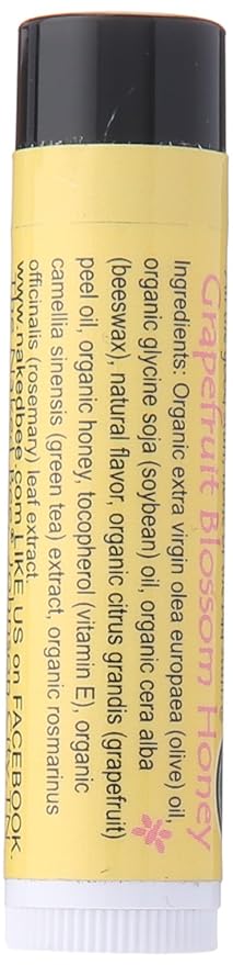 The Naked Bee Grapefruit Blossom Honey Lip Balm, 0.7 Ounce