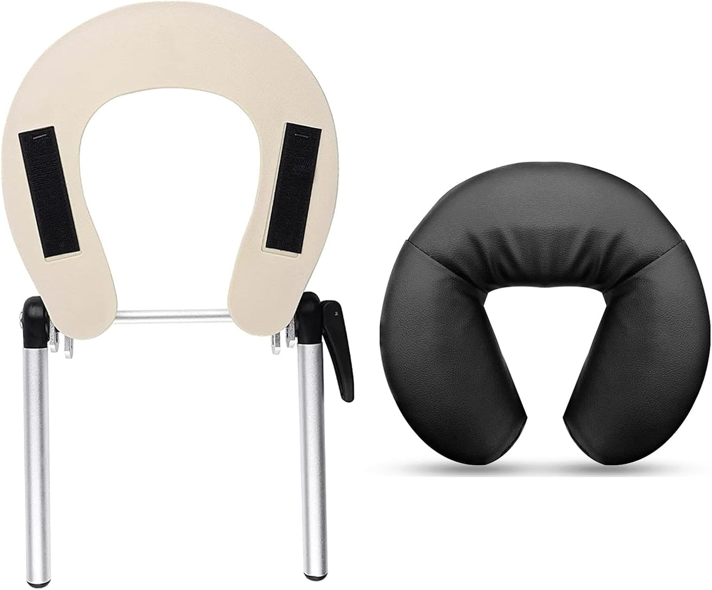 Aluminium Universal Massage Table Face Cradle Cushion, Adjustable Massage Chair Spa Bed Headrest Face Pillow Support, Elastic Memory Foam Face Pillow Set Massage Table Accessories Massage Equipment