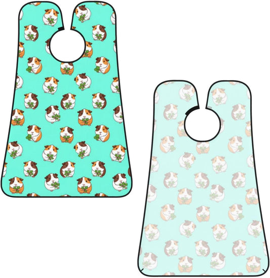 Beard Bib Apron for Men Shaving, Waterproof Non-Stick Hair Catcher with Suction Cups, Grooming Essential for Dad Husband, Cute Guine Pig Shave Bib