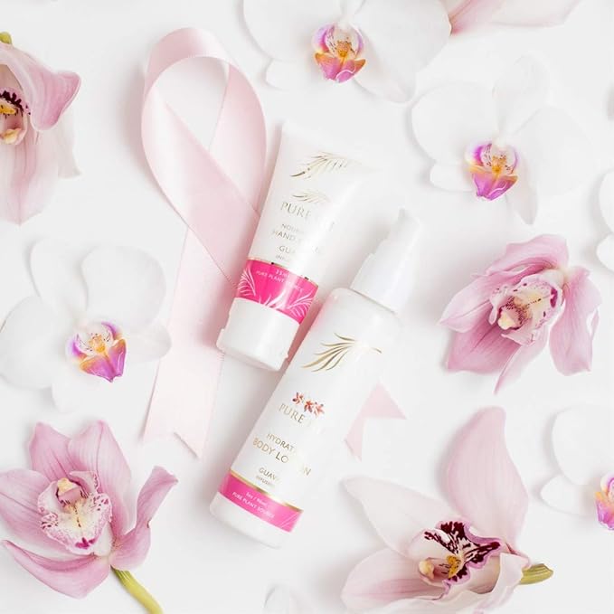 Pure Fiji Body Collection 7pacs- Bath and Body Gift Set Include - Body Mist,Coconut Crush, Body Oil, Body Butter, Soap, Body Lotion, Hand Creme - Travel Size, Scent Guava