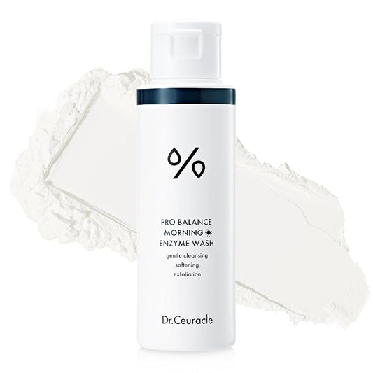 Enzyme Powder Face Wash Set - Dr.Ceuracle Pro Balance Day and Night Powder Wash with Natural Enzymes (2x50g) - Korean AM PM Facial Enzyme Powder Cleanser Bundle for Deep Pore Cleansing