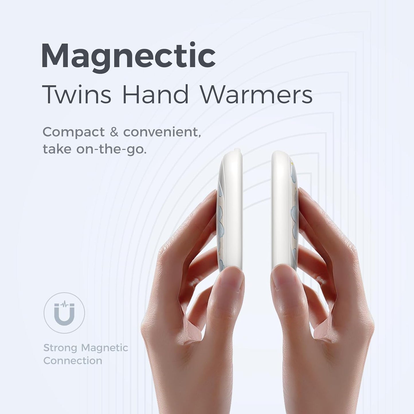 OCOOPA Magnetic Rechargeable Hand Warmers 2 Pack, Ultrathin Electric Handwarmers, Portable Pocket-Sized Heater, for Men, Women Purse Must Haves, Union UT3 Lite