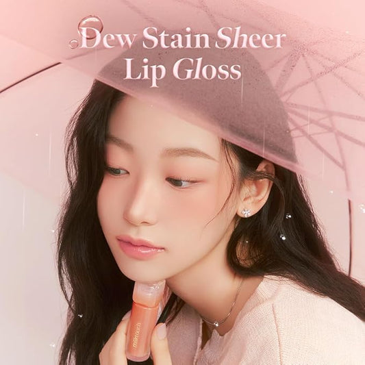 MILKTOUCH Dew Stain Sheer Lip Gloss (03 Peony Rain, 0.14 Fl Oz (Pack of 1))