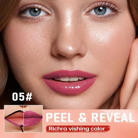Deep Raspberry Peel Off Lip Gloss Masque,Lip Stain Peel Off Tattoo-Peel Off Lip Tint andLip Oil 2-in-1,Long Lasting Waterproof Transfer-proof Lip Mask Lip Gloss Peel Off Lip Liner,for All SkinType 05#