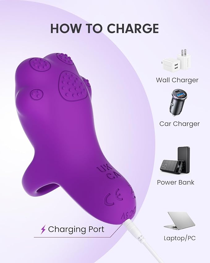 Portable Mini Facial Massage Ball, Waterproof Rechargeable Powerful Multifunctional Eye Face Finger and Neck Massager, Violet