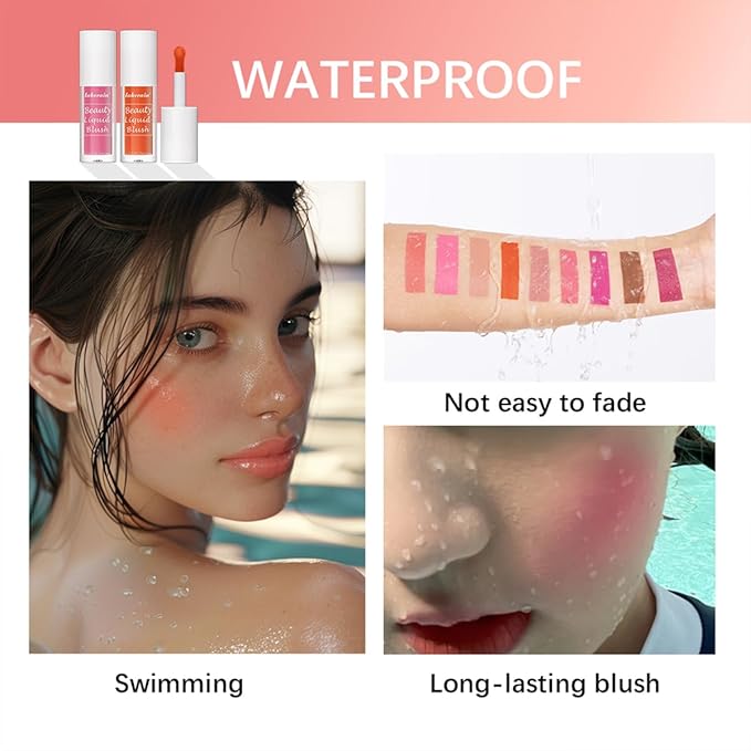 Liquid Blush for Cheeks Makeup Face Blush, Weightless Cream Formula, Smudge Proof Long-Wearing Pigmented Blush, Natural Look Makeup Face Blushes, Shimmer Finish, Dainty - 01# Creamy berry