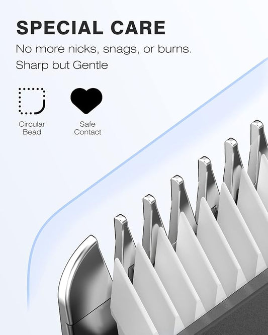 MANSPOT Manscape Hair Finishing Trimmers, Pubic Hair Trimmer for Men and Women, Electric Ball Trimmer Pubic Shaver,Hypoallergenic Ceramic Blade Heads,Waterproof Wet/Dry Groin Shaver,20 Times Usage