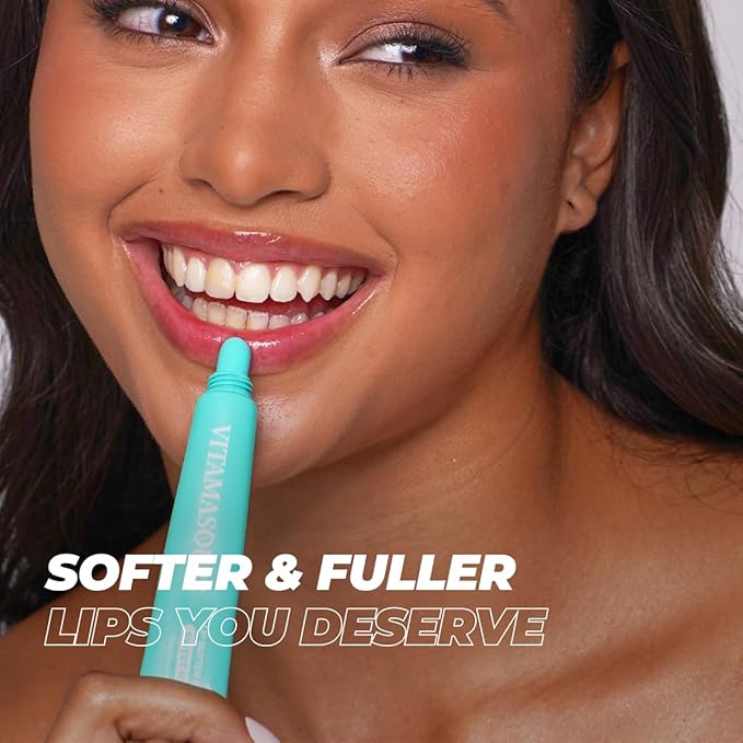 Vitamasques Lip Butter Balm - Sweet Mint, Korean Lip Balm - Peptide Lip Treatment - Lips Balm Hydrating - Light Tinted Lips balm - Made in Korea - 0.33 fl.oz