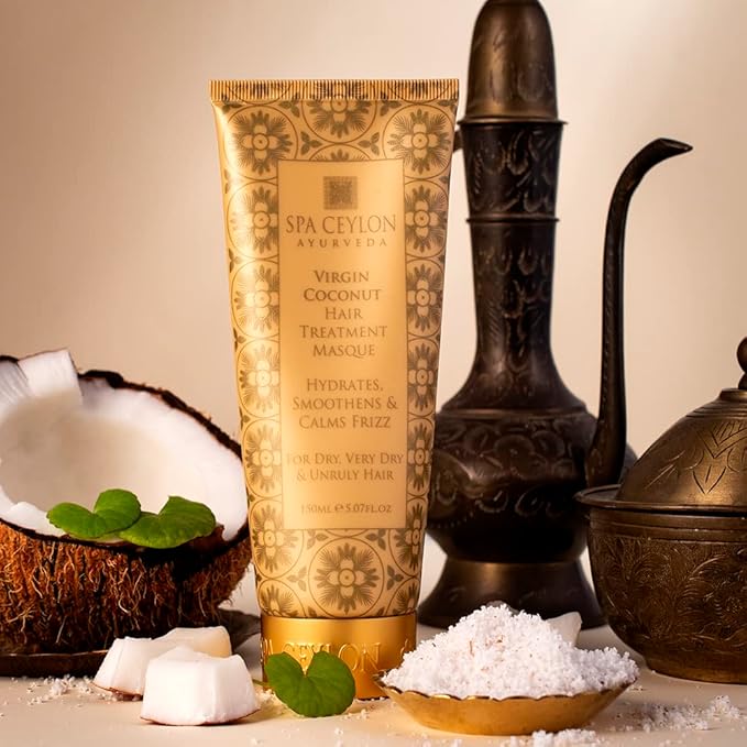 SPA CEYLON Virgin Coconut Hair Treatment Masque | Deep Conditioning | Hair Repair | 100% Vegan & Vegetarian | Best for Dry, Very Dry & Unruly Hair
