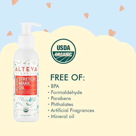 Alteya Organics Organic Pregnancy Stretch Oil 3.7 Fl Oz/110mL