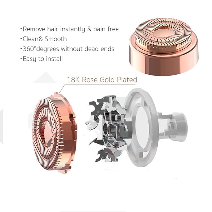 tuokiy Replacement Heads for Flawless Finishing Touch Facial Hair Removal Tool for Women. Just fit Gen 2 Hair Removal Device