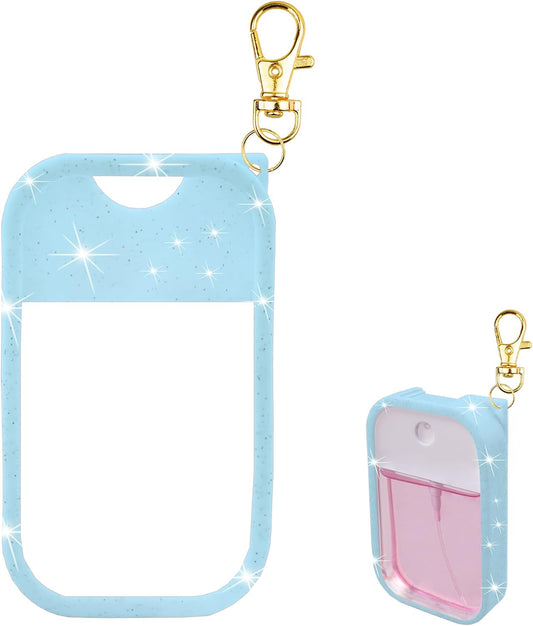 VANEST Silicone Case Compatible with Touchland Hand Sanitizer Spray, Protective Case with Keychain for Spray 1 fl oz