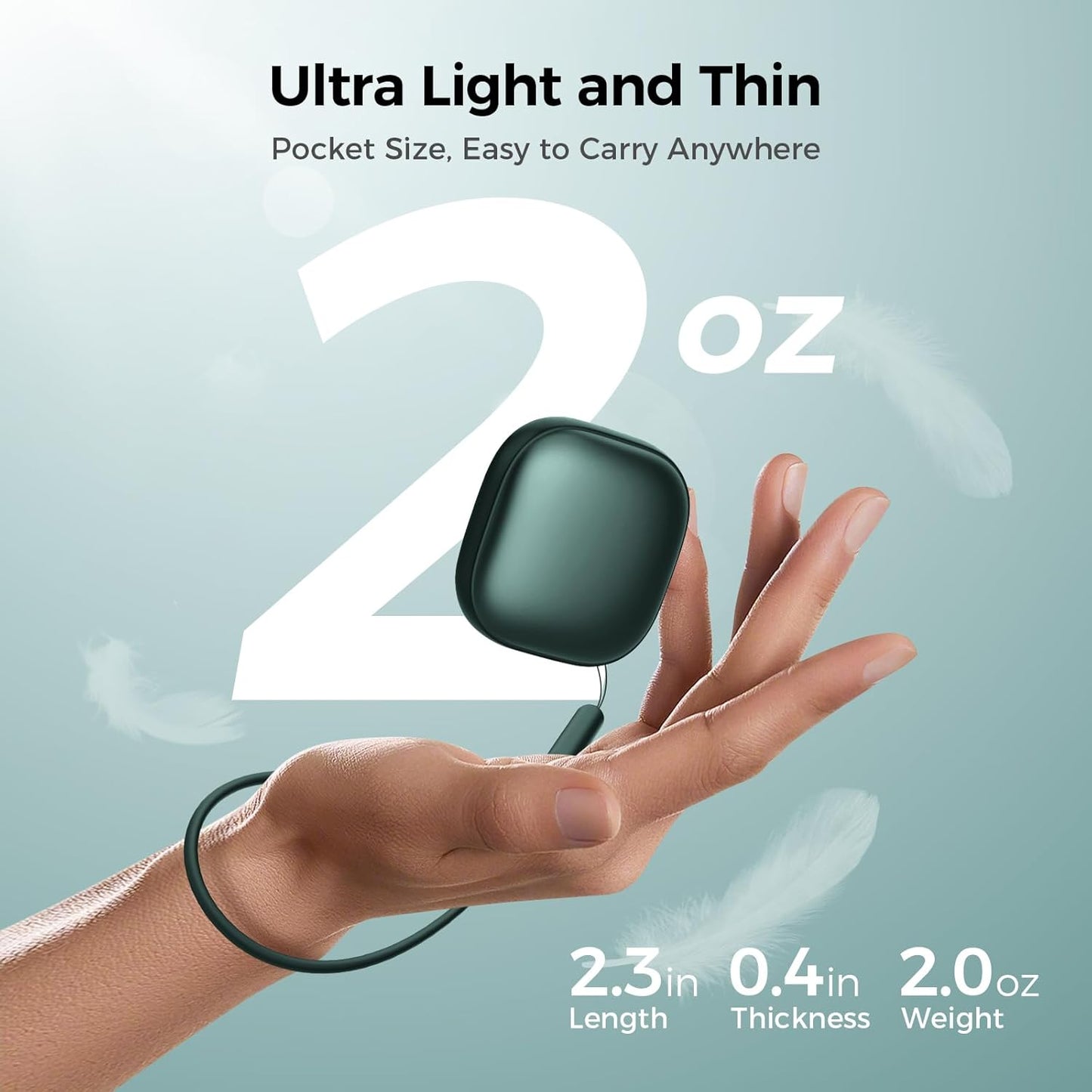 Pocket Size Hand Warmers Rechargeable 2 Pack, Heat for 10 Hours AI Smart Chips Ultrathin Electric Handwarmers with 4000mAh, Portable Electric Hand Warmer, Hunting Camping Hiking Men Womens Gifts