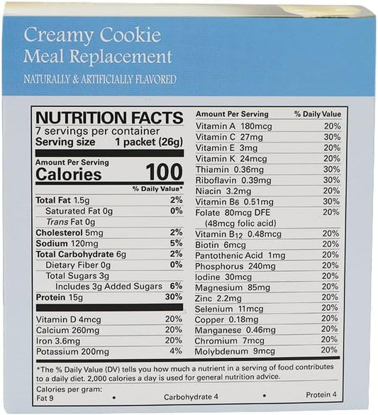 BariatricPal 15g Protein Shake or Pudding (Aspartame Free) - Creamy Cookie (3-Pack)