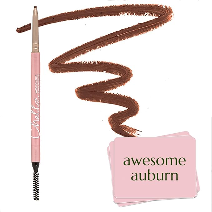 Chella Eyebrow Pencil – Easy-to-Use Brow Definer for Shaping, Filling & Blending – Long-Wear Auburn Eyebrow Pencils for Women with Precise Tip (Auburn)