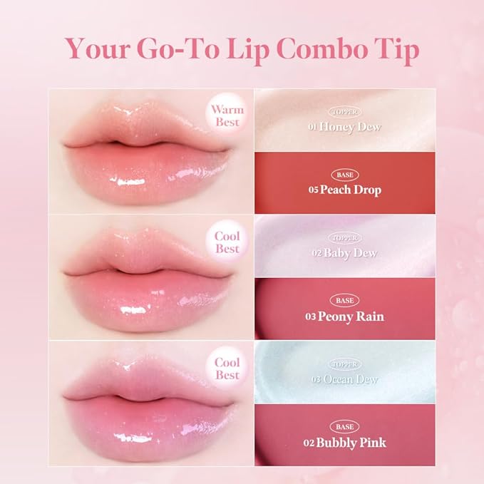 MILKTOUCH Dew Stain Sheer Lip Gloss (01 Morning Haze, 0.14 Fl Oz (Pack of 1))