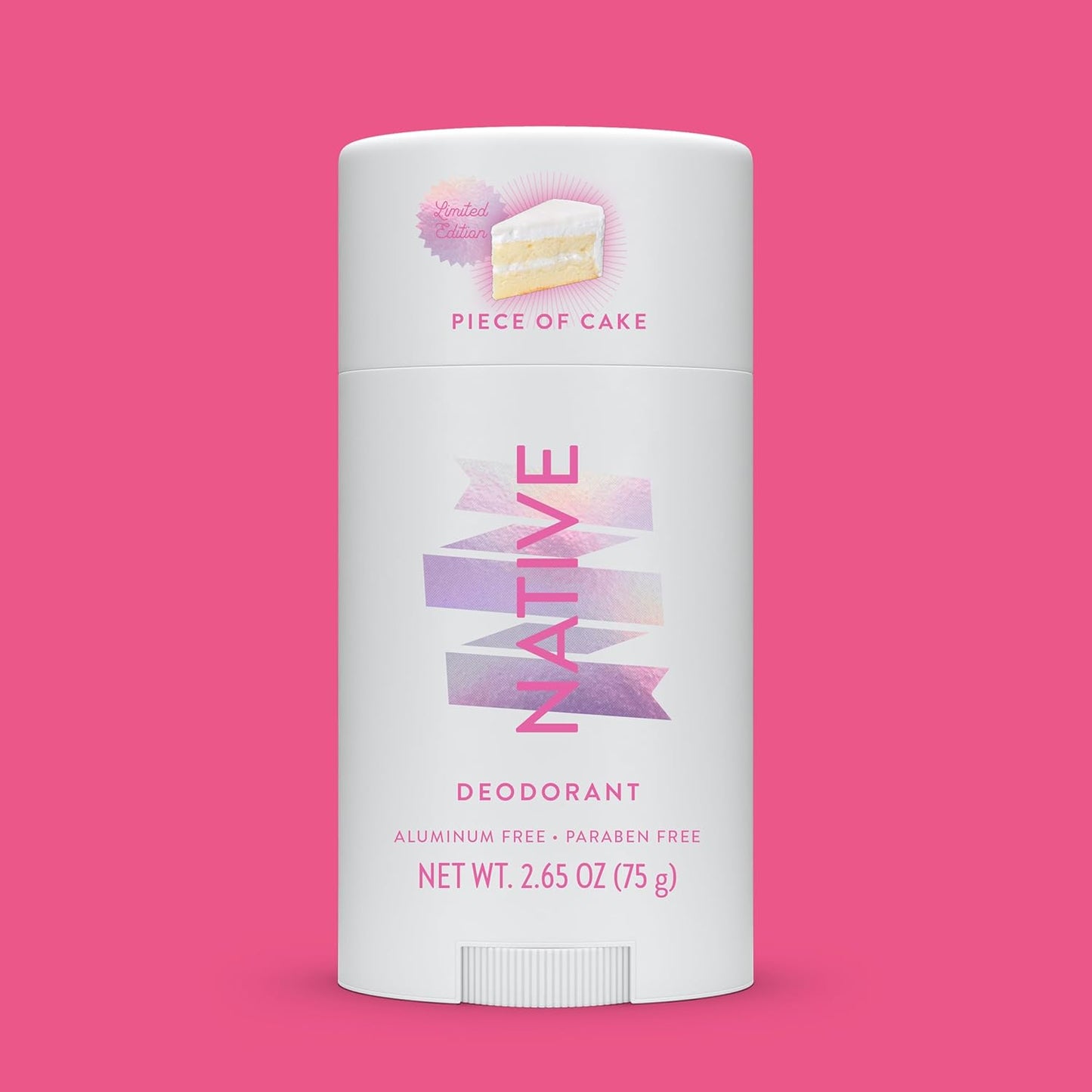 Native Aluminum-Free Clean Deodorant with Natural Derived Ingredients, 72HR odor control | Deodorant for Women and Men | Baking Soda, Coconut Oil, Shea Butter | Piece of Cake Birthday