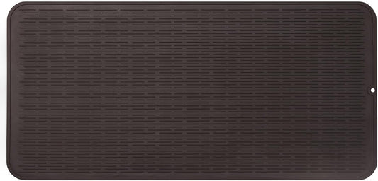 Silicone Dish Drying Mat for Multiple Usage,Easy clean,Eco-friendly,Heat-resistant Silicone Mat for Kitchen Counter or Sink,Refrigerator or Drawer Liner Coffee 5XL 36inches x 18inches