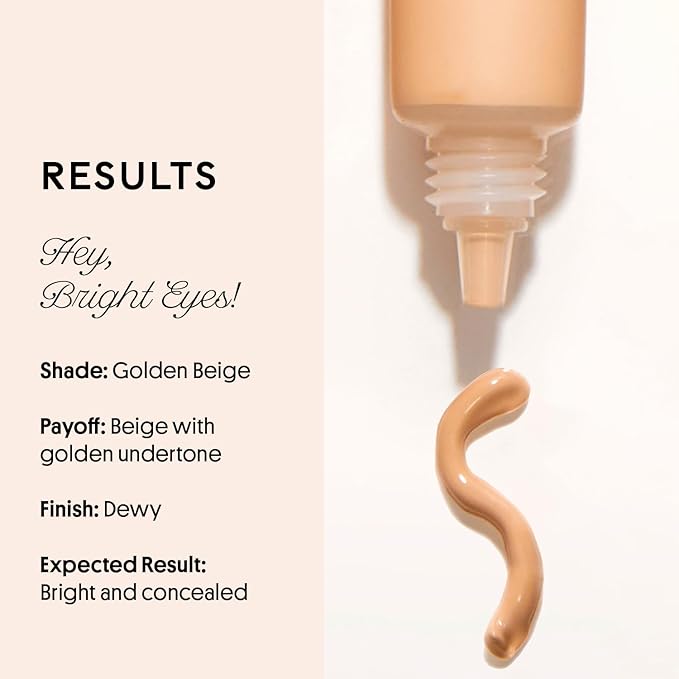 Winky Lux Peeper Perfect Under Eye Concealer, Makeup & Eye Brightener, Full Coverage Concealer for Dark Circles, Color Corrector & Eye Primer, With Collagen, Hyaluronic Acid & Vitamin E (Golden Beige)