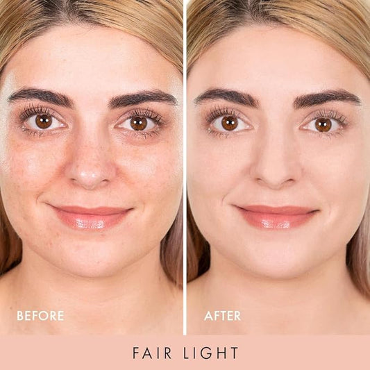 Wander Beauty Wanderlust Powder Foundation - Fair Light - Blurs & Evens Skin Tone - Perfects & Hydrates With Hyaluronic Acid, Aloe, Honeysuckle, & Vitamin E - Lightweight, Buildable Coverage - 0.31 oz