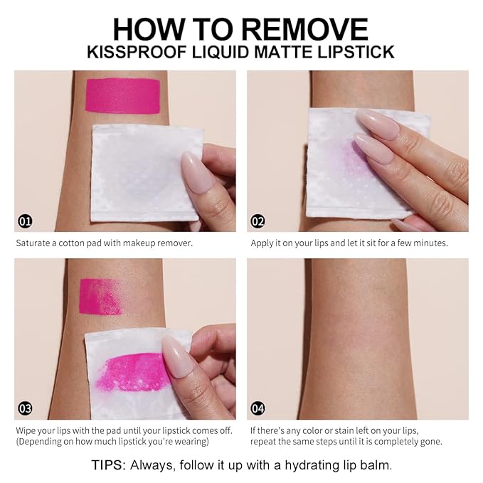 Oulac Matte Pink Lipstick for Women, Long Lasting Liquid Lip Stick High Impact Lip Gloss Full Coverage Lip Makeup with Vitamin E Waterproof Formula,Vegan M34