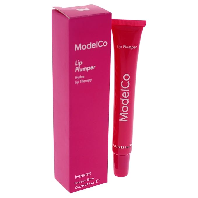Modelco Lip Plumper - Enhancing Formula For Full Lips - Moisturizing Treatment For Plumping And Shine - Extreme Hydrating Therapy For Dry, Chapped Skin - Nourishing Gloss Creates Filler Look - 0.34 Oz