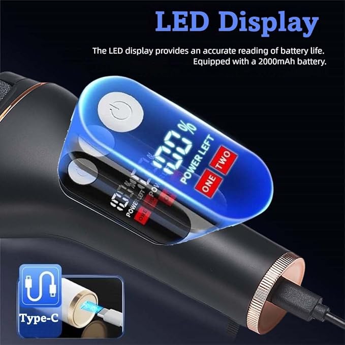 Electric Foot Callus Remover, Portable Electric Foot File with 15 in 1 Professional Pedicure Kits, Rechargeable Pedicure Tools for Foot Care, Waterproof Remover Cracked Feet & Dead Skin (Black)